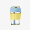 Стакан-непроливайка с трубочкой KissKissFish Rainbow BOBO Cup (голубой, жёлтый)