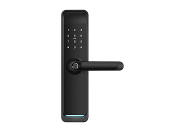 Умный замок Novilock Smart Fast BLACK v.4213 с кодонаборной клавиатурой и считывателем отпечатков пальцев; IP55; DC 6В